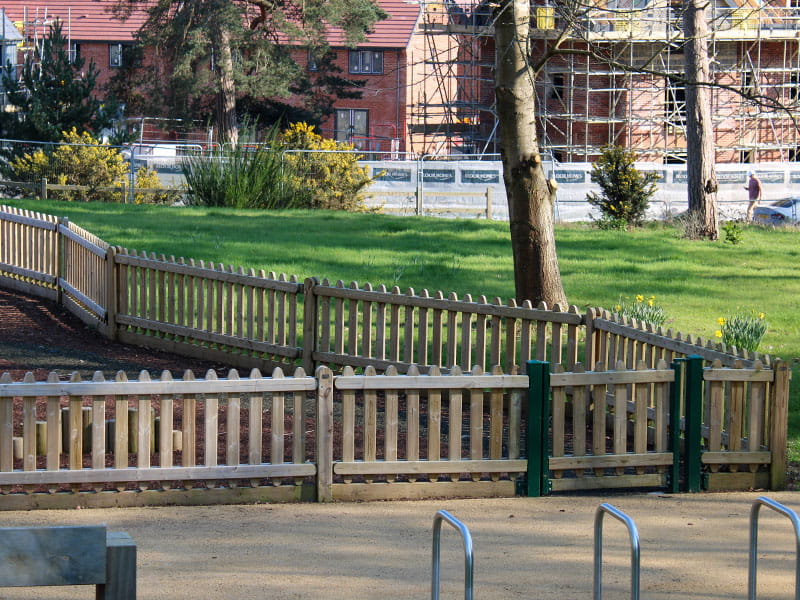 Play area Timber fencing