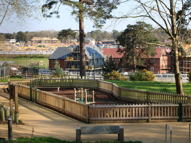 Playtime timber fencing for play area