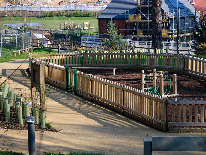 Timber Playtime fencing for park