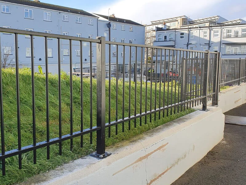 Metal railings