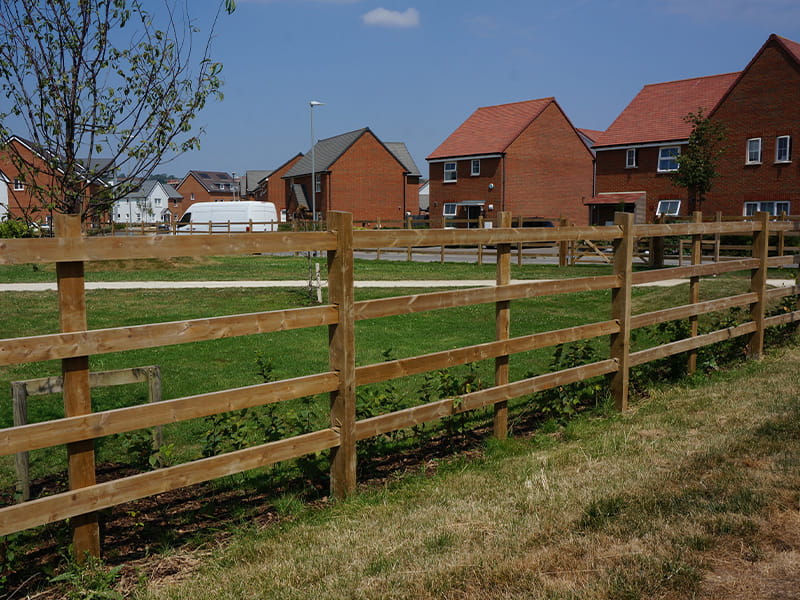 Playground Post and Rail Fencing