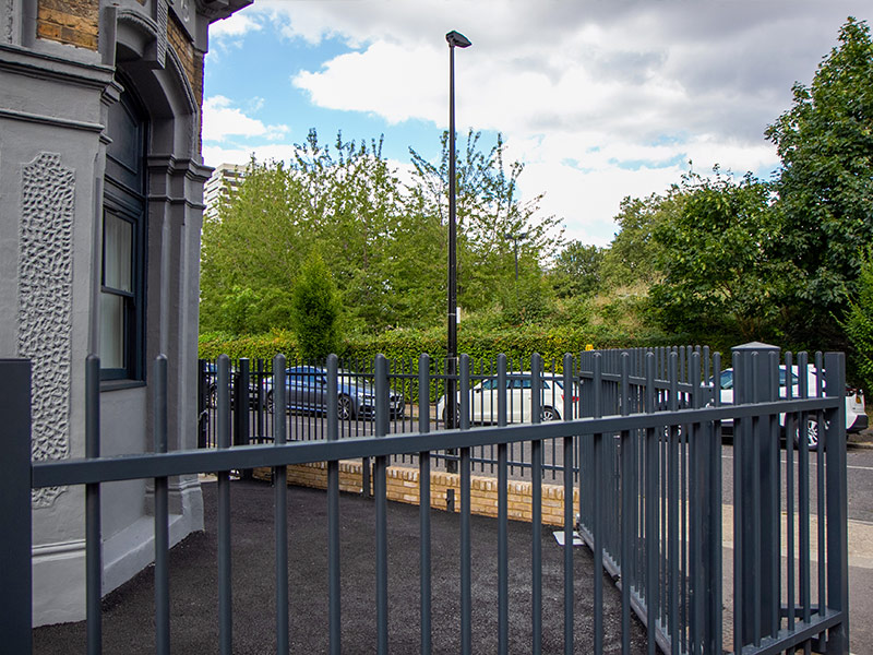 Metal railings