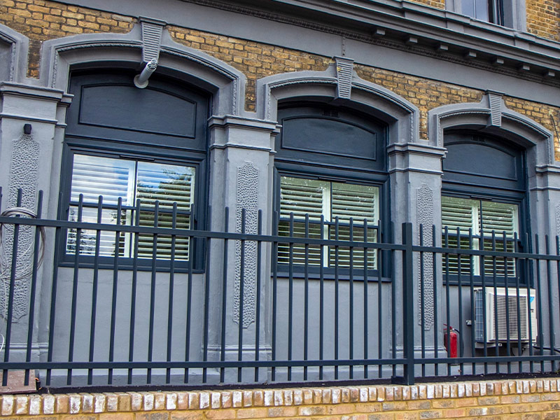 Welded steel railings