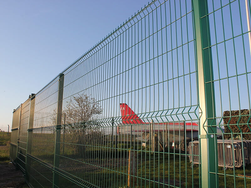 Airport security fencing