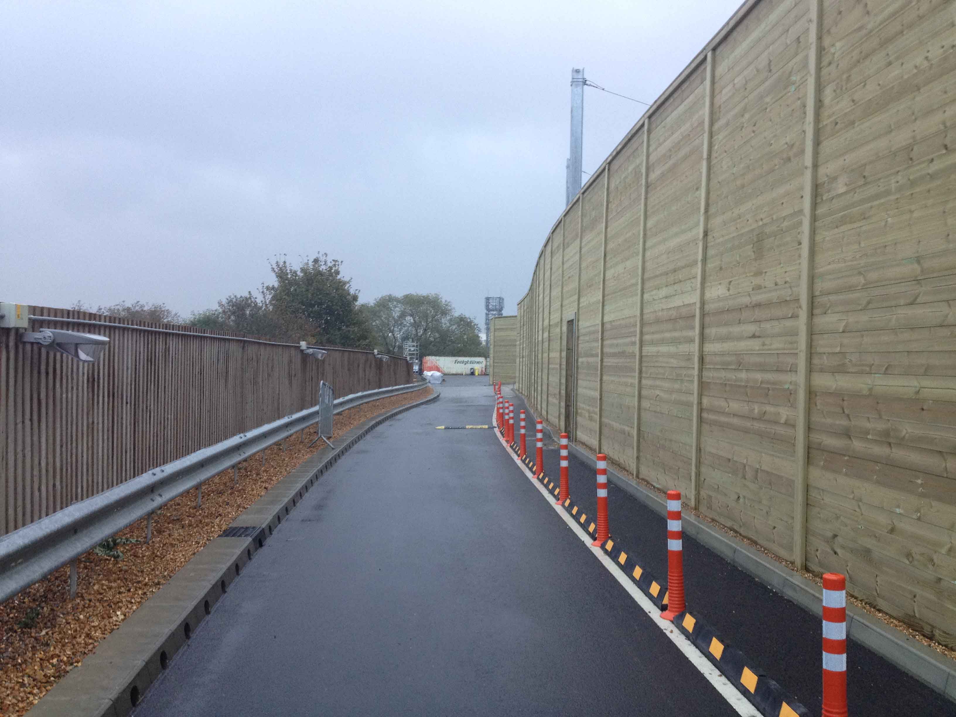 Railway noise barrier