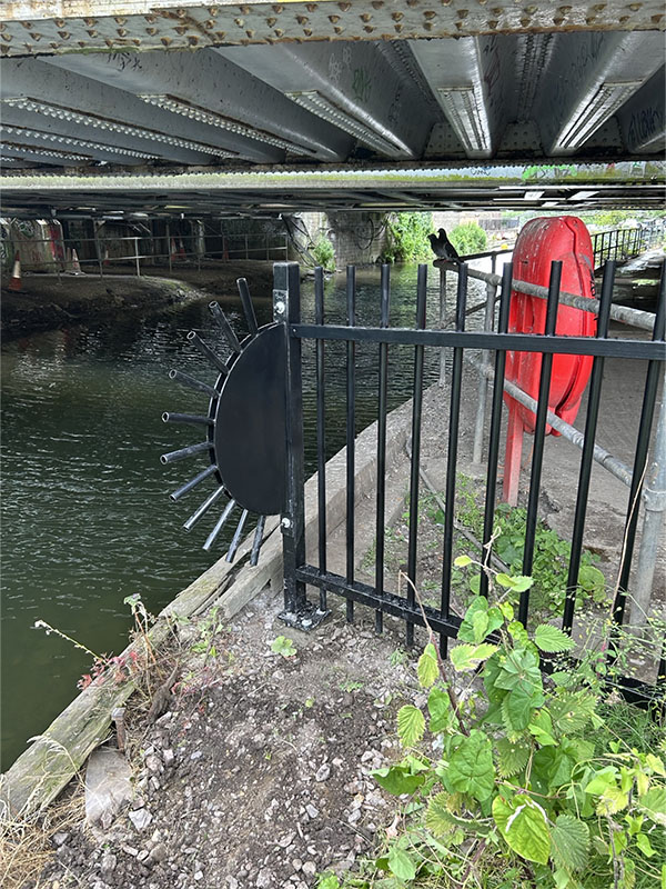 Waterway safety fencing