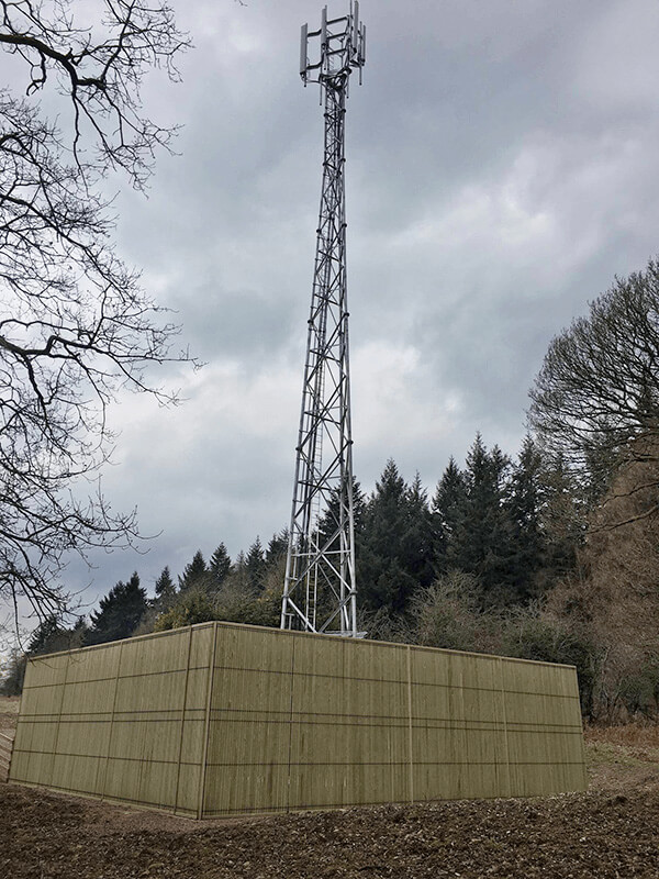 Phone mast security fencing