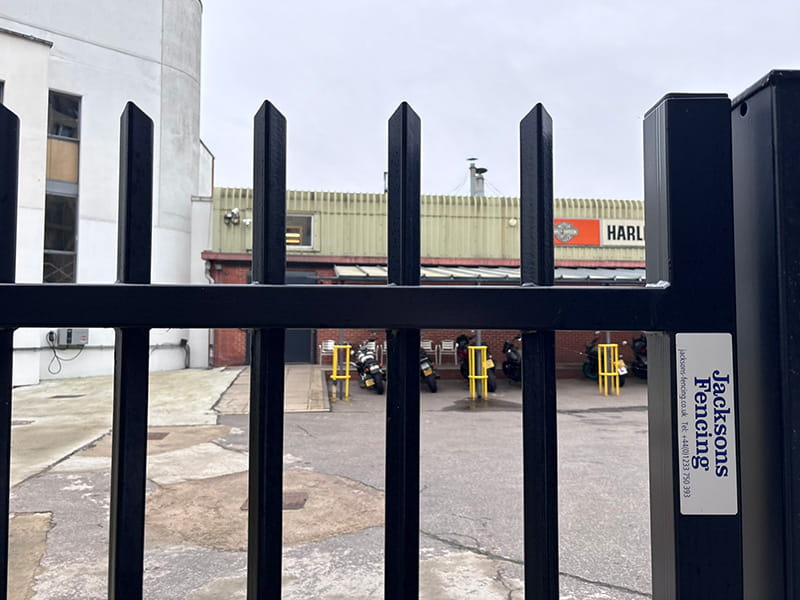 Steel vertical bar security gates