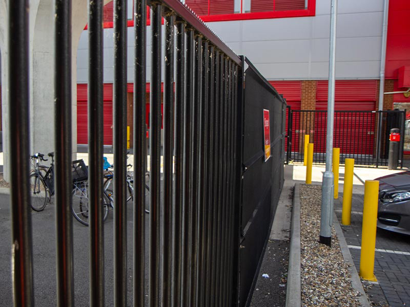 security self storage vertical bar fence