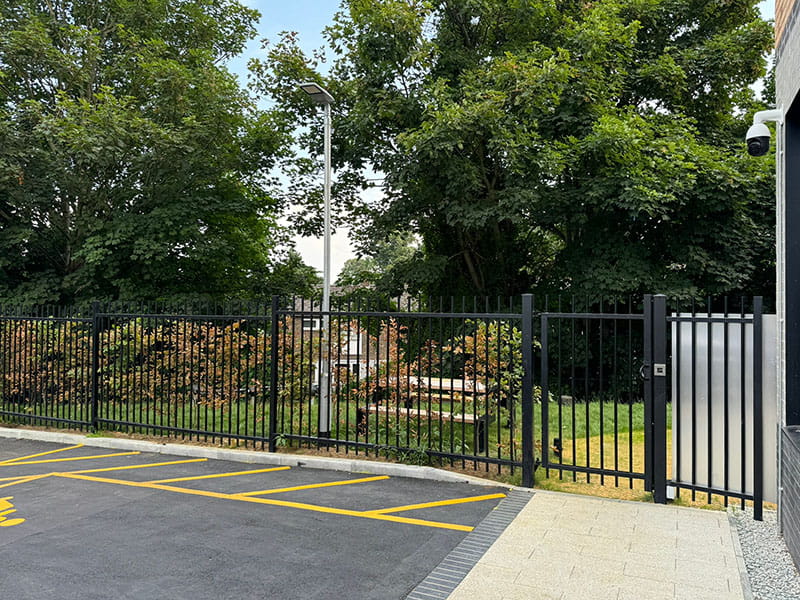 Powder coated metal railings