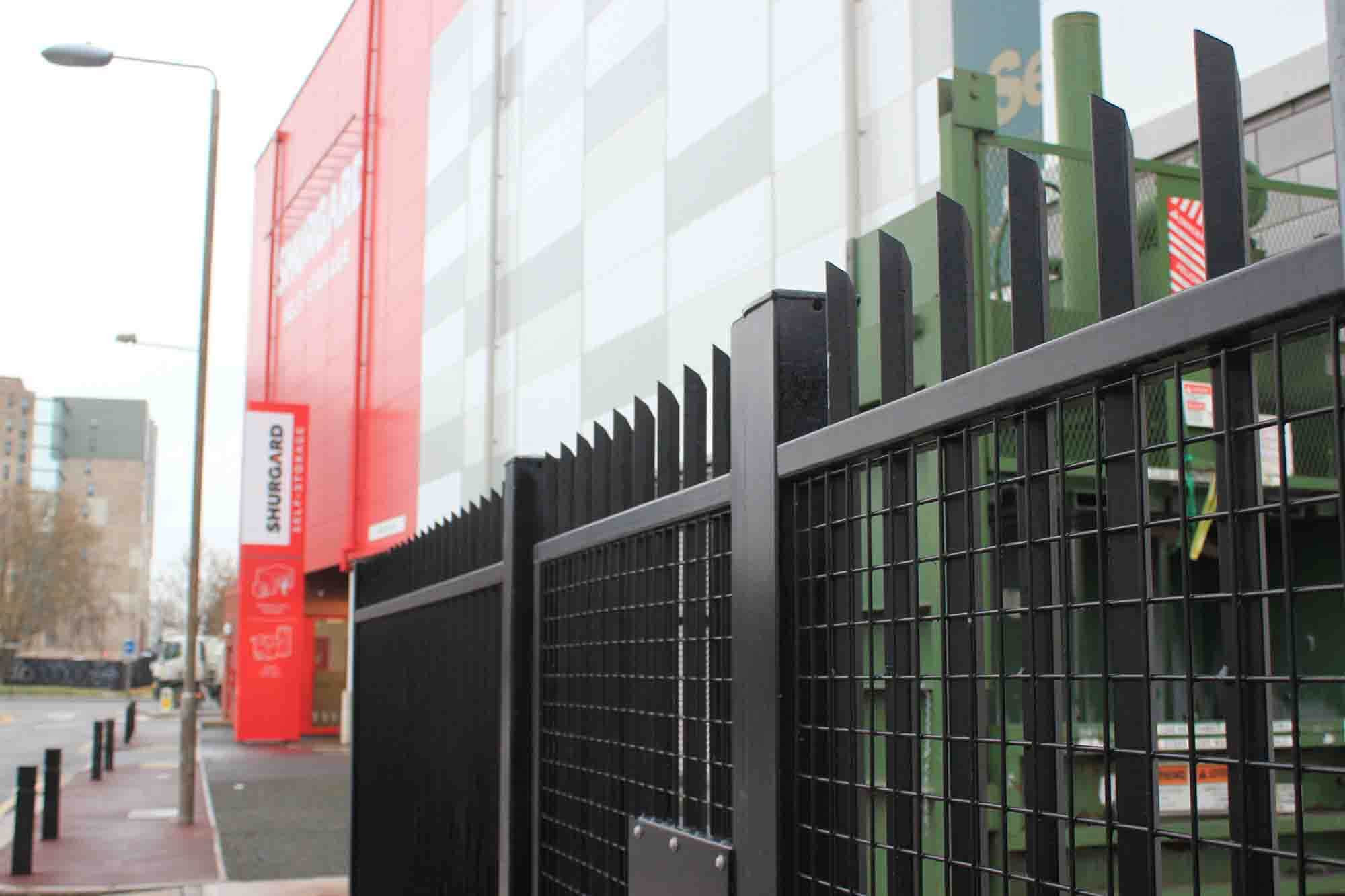Vertical bar steel fencing