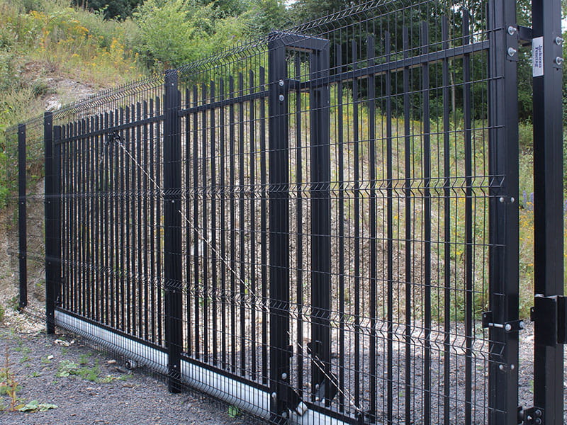 Black Barbican® sliding gate