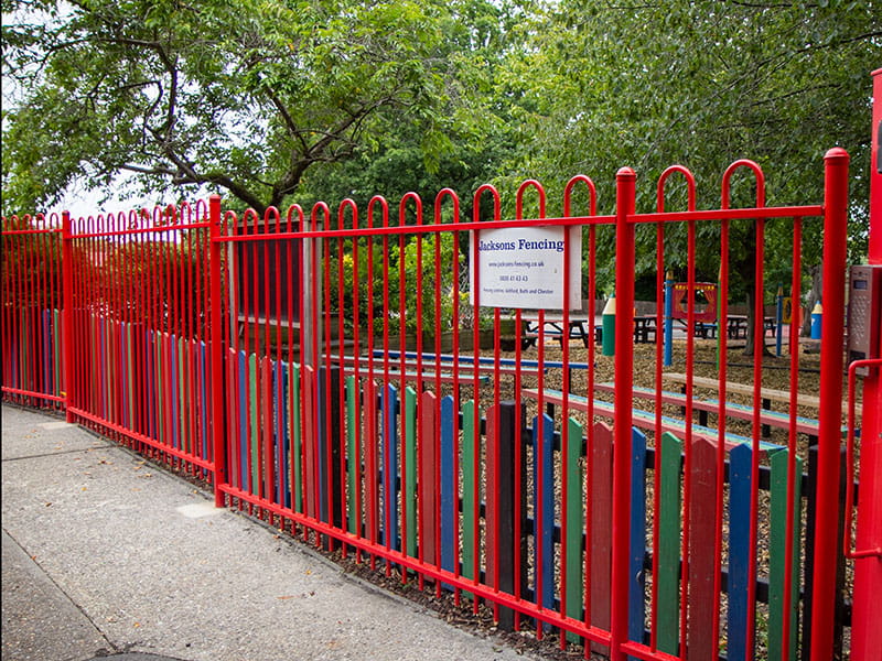 RAL 3020 metal fencing