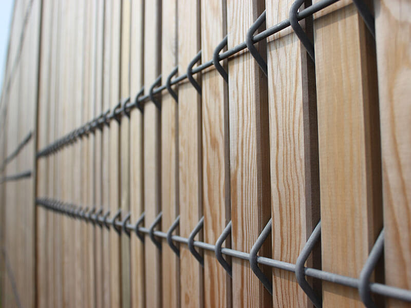 Steel and timber fencing
