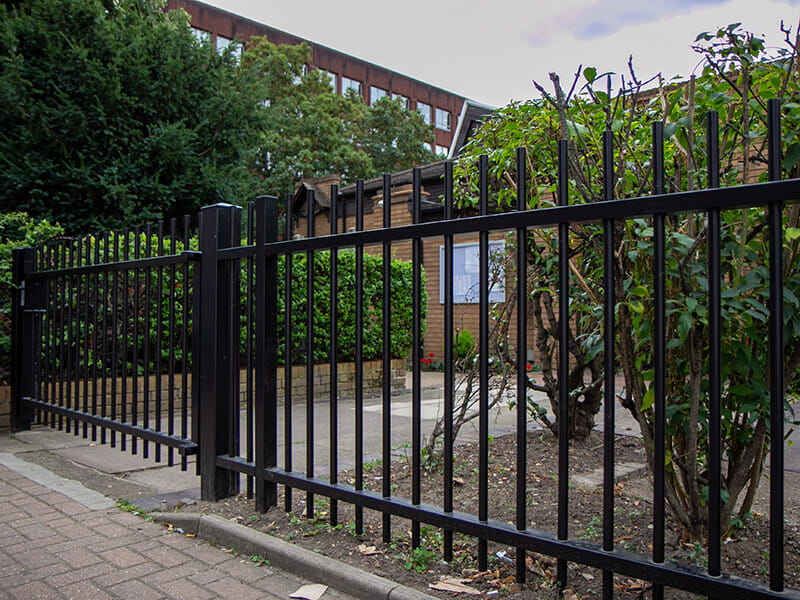 Anti vandal metal railings
