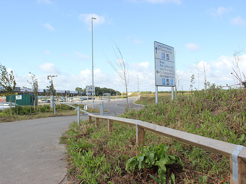 Timber knee rail fencing