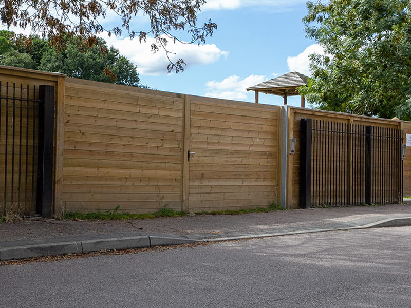 School entrance gates