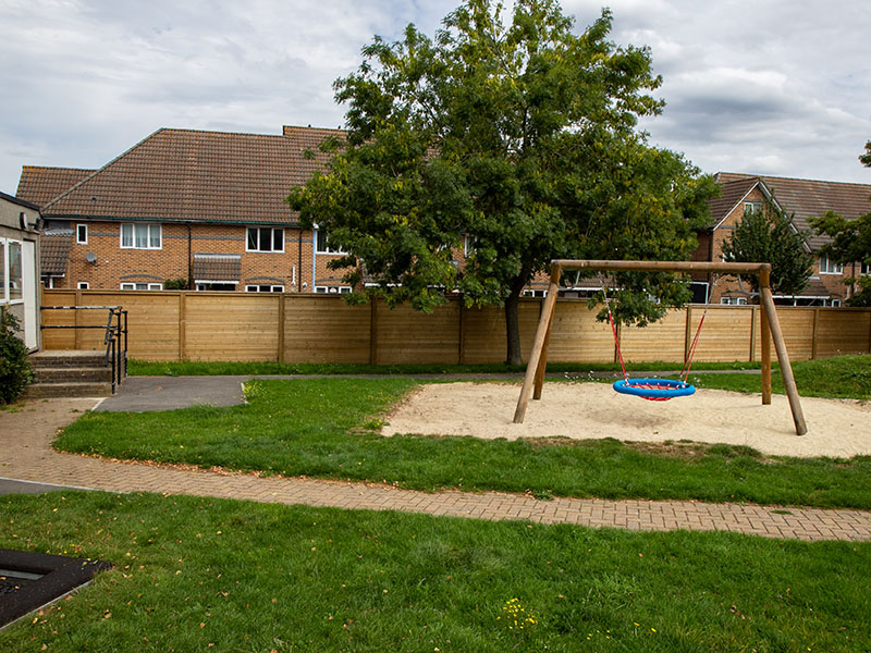 School playground noise fencing