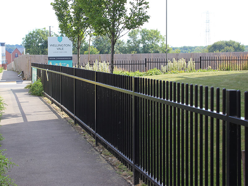 Barbican Imperial metal fencing for retirement homes