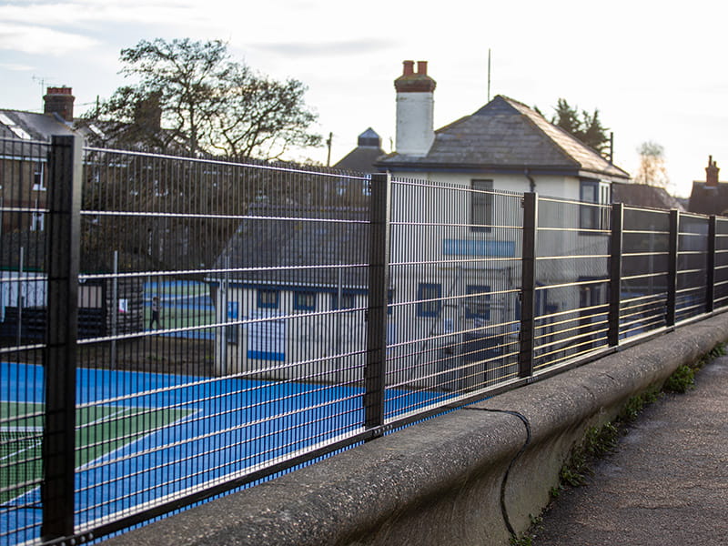 Sports court fencing