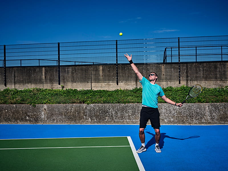 Tennis court sports fencing