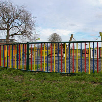 metal playground fence
