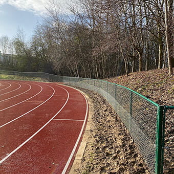 Chain link sports fencing