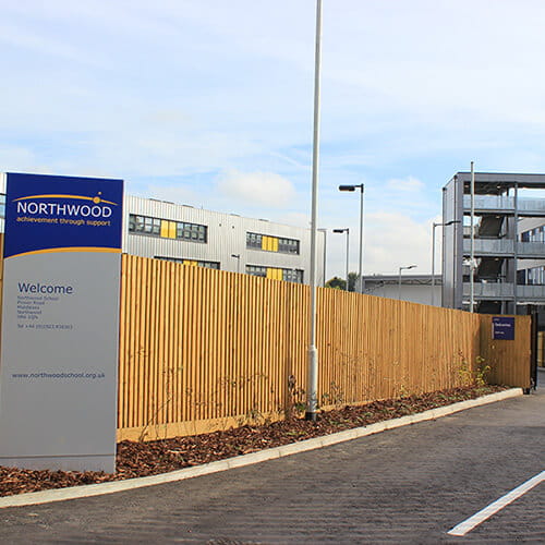 School timber fencing