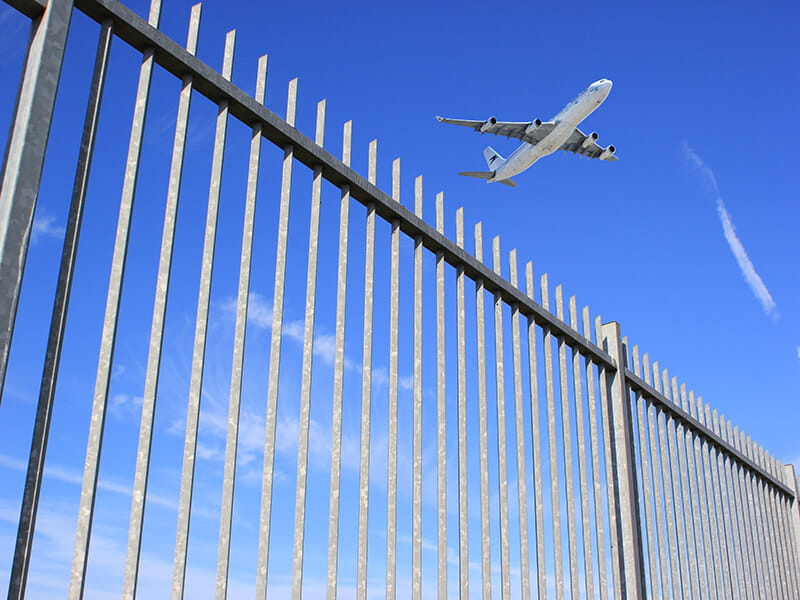 Airport Security Fencing Plane