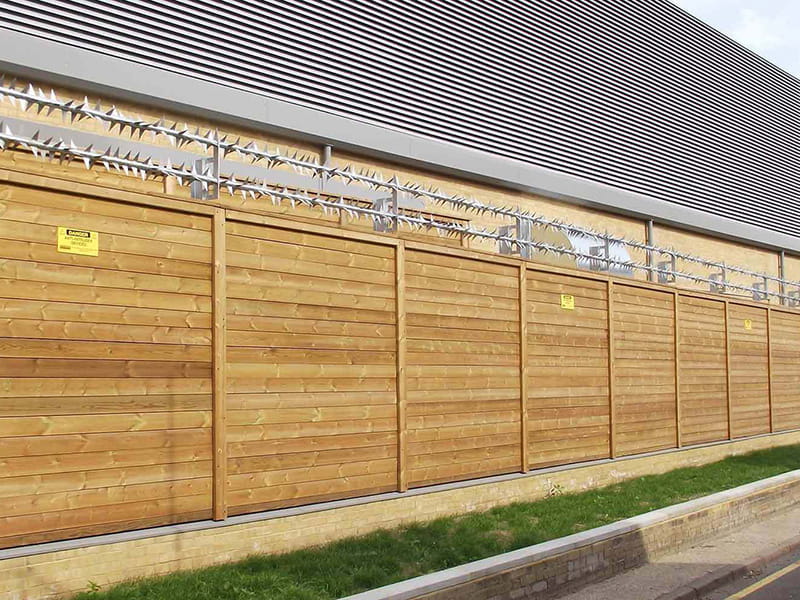 High security noise barrier