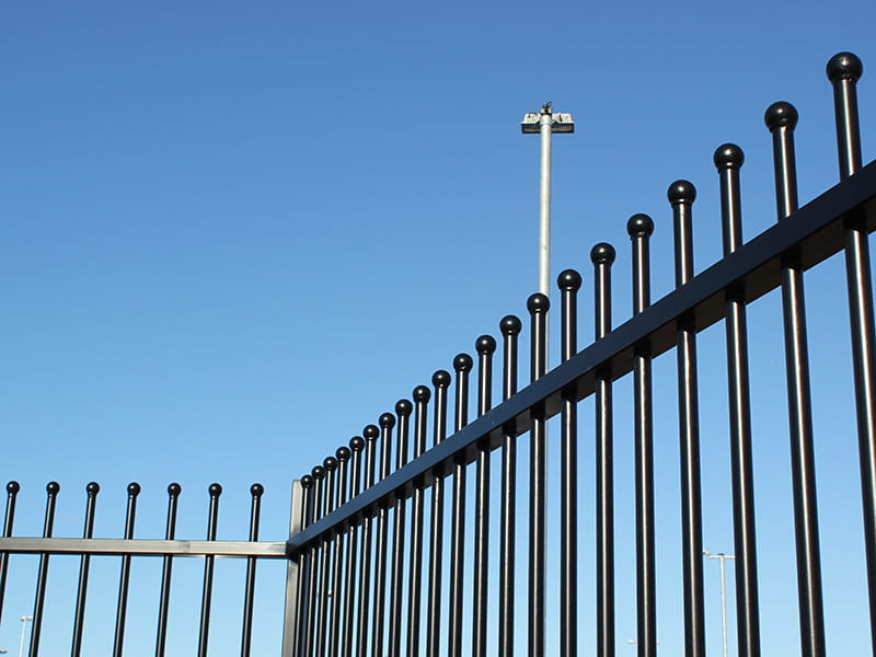 Ball top railings black