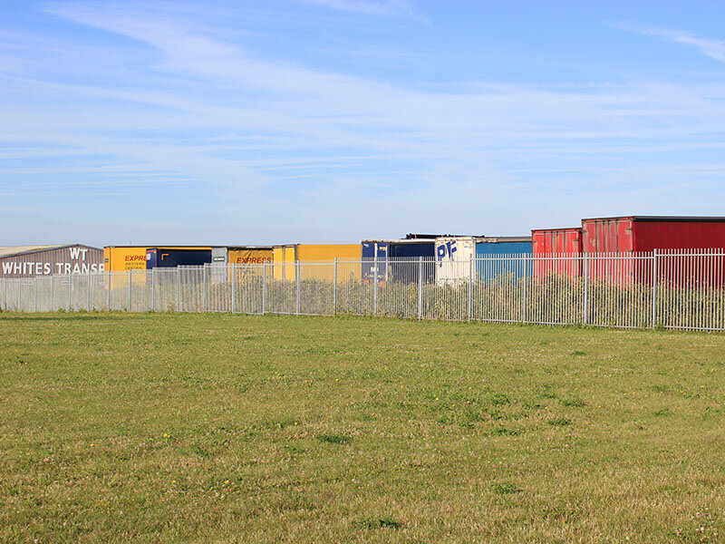 Lorry park fencing