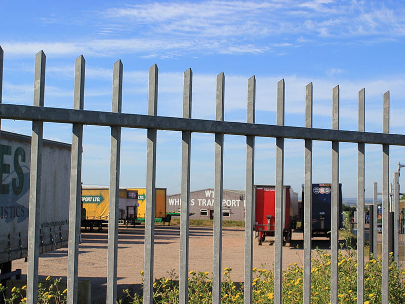 Security fencing for lorry park