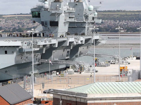 Queen Elizabeth Class Aircraft Carrier in Portsmouth