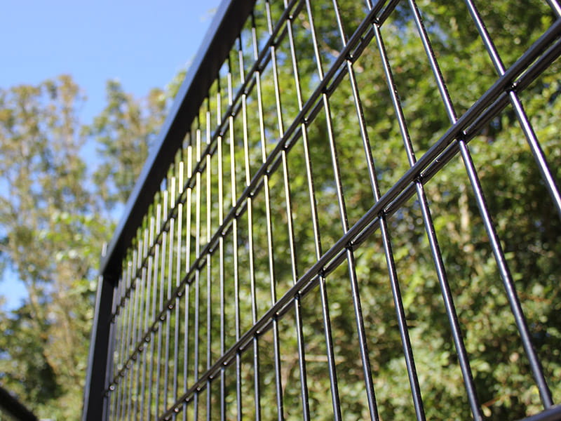 Twin wire mesh gate