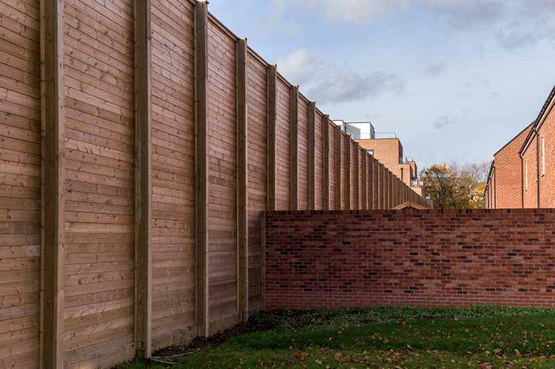 Acoustic barriers housing estate