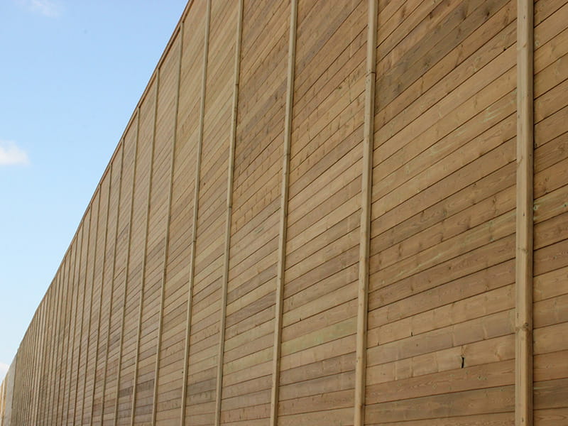 Highway acoustic barrier