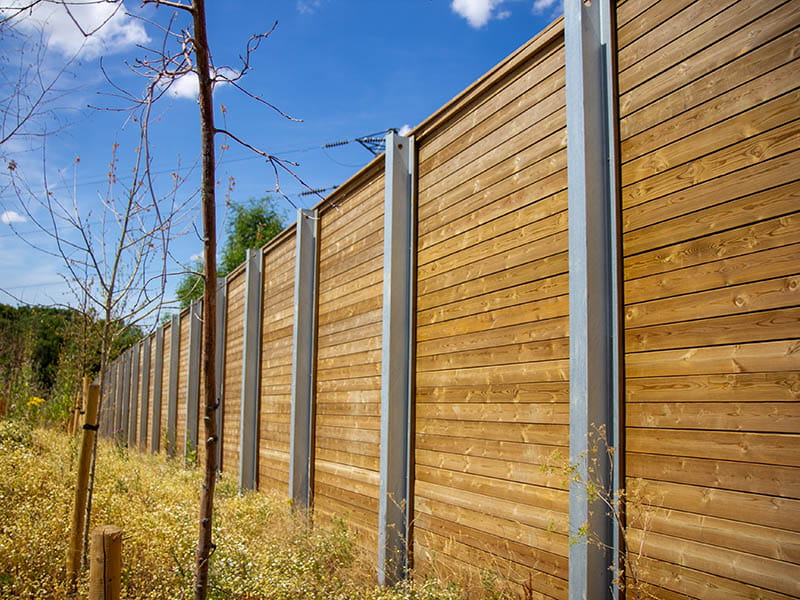 UKCA marked acoustic barrier