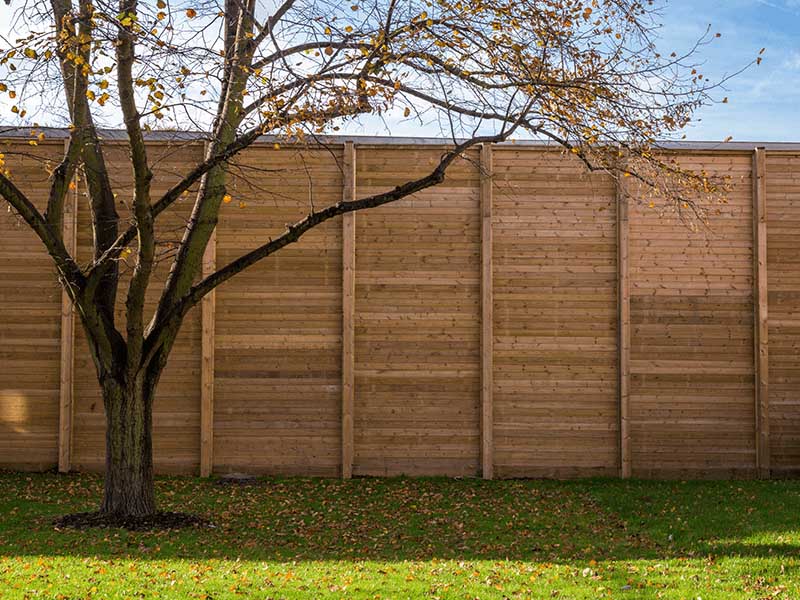 Timber acoustic fence