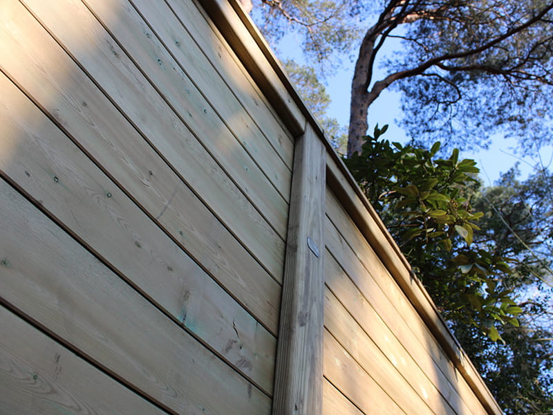 Timber acoustic barrier