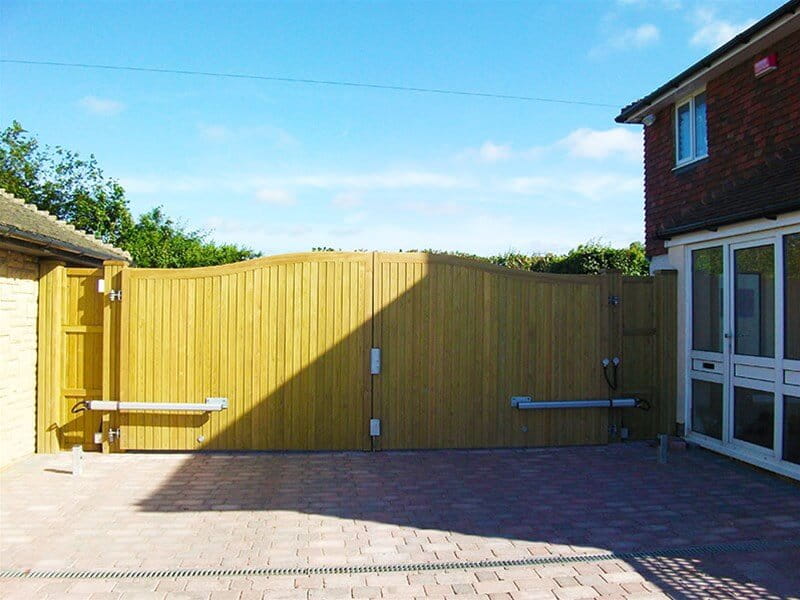 Timber automated gate