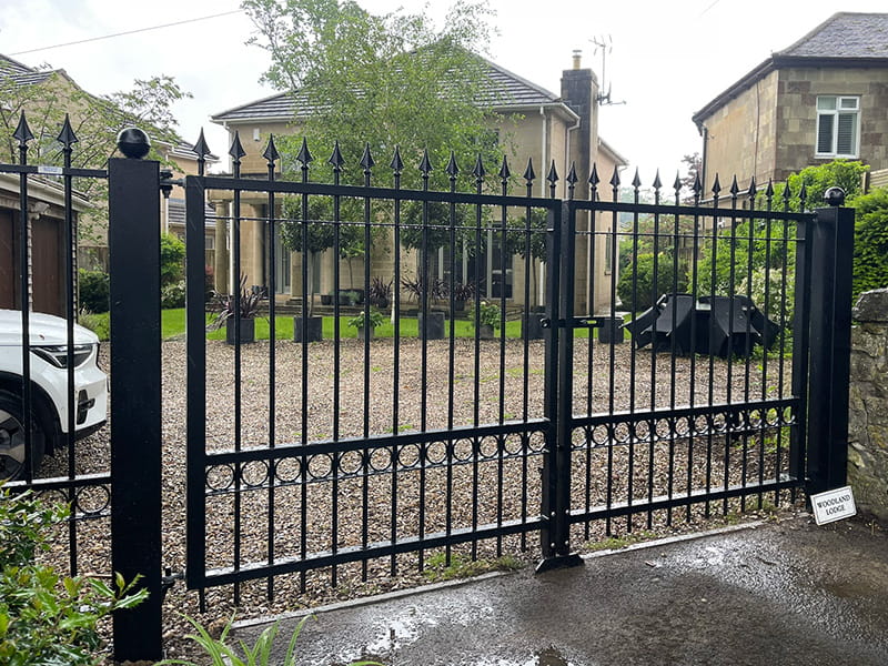 Ornamental metal gates