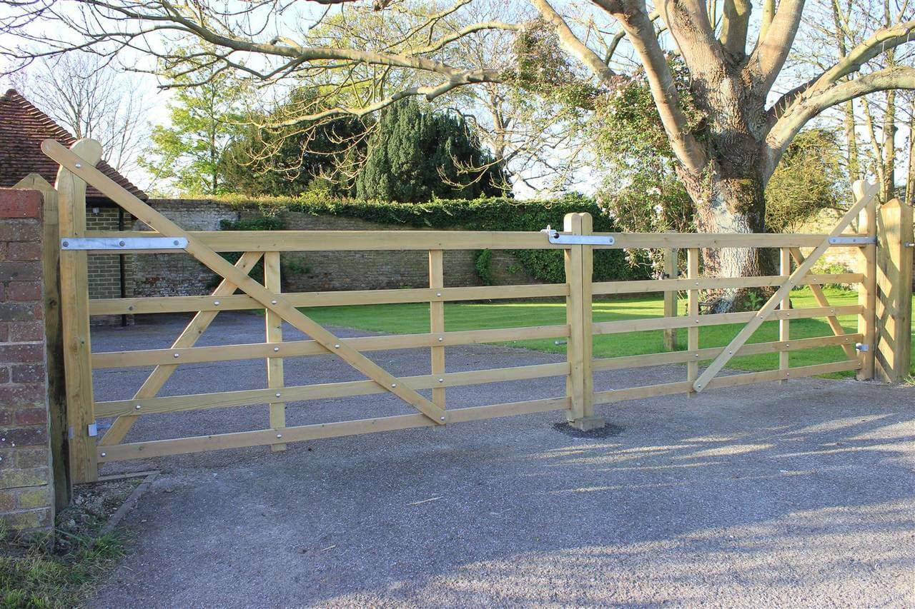 timber entrance gate