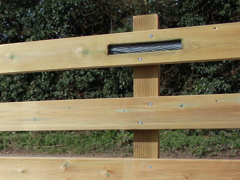 Linebacker Post and Rail Crash Fence