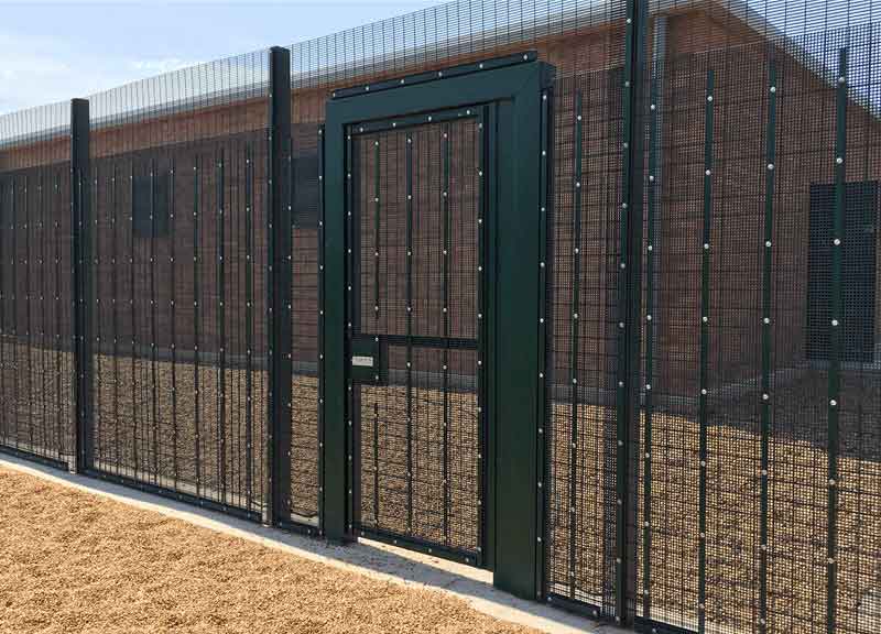 Securi-Mesh PLUS SR2 fencing with pedestrian gate