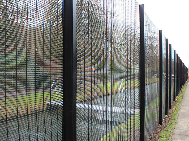 Security Rated Mesh Fencing Protecting Water Treatment Plant