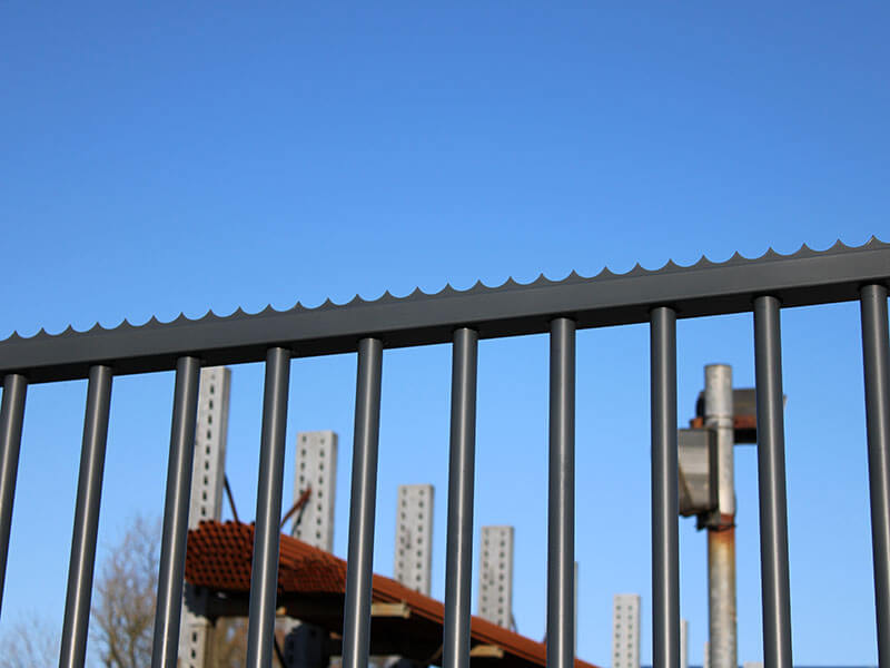 Vertical Bar Fencing With Security Comb Topping