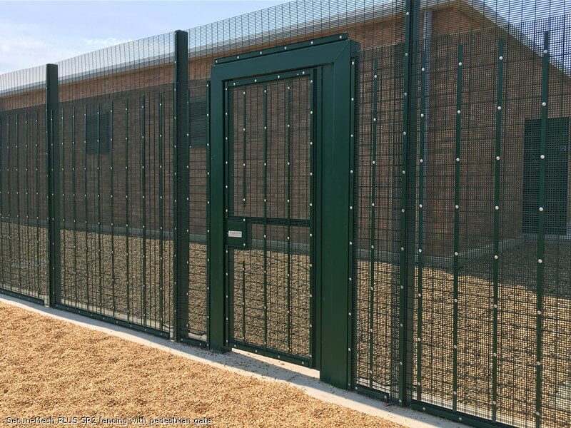 Securi-Mesh PLUS SR2 fencing with matching pedestrian gate