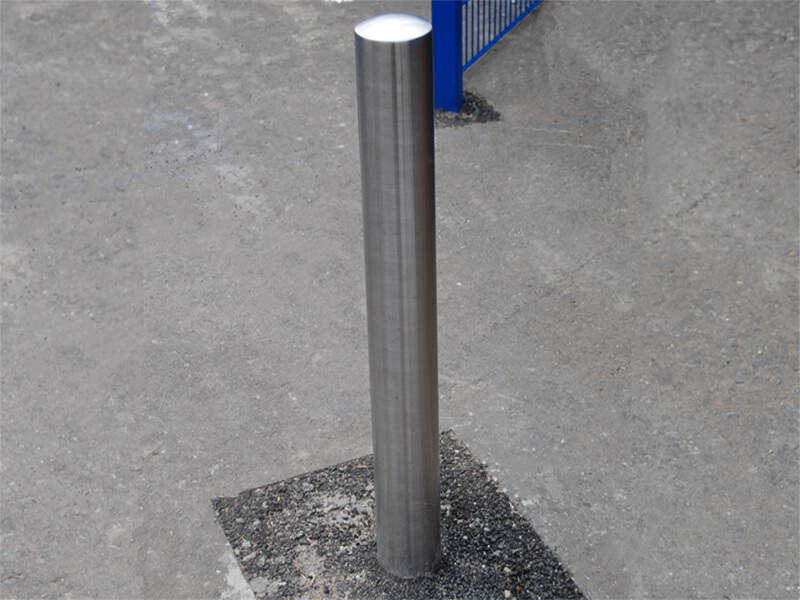 Domed top stainless steel bollards