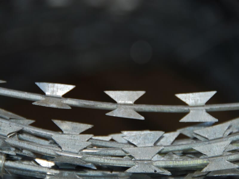 Concertina Barbed Wire Close up